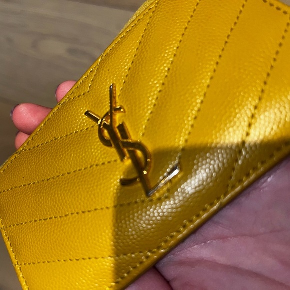 Zip Fragments YSL Monogram Pouch Card Case Wallet - Picture 15 of 15